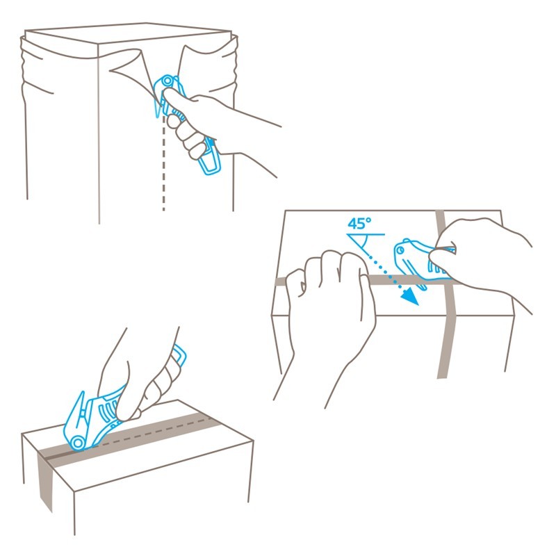 Couteau de sécurité SECUMAX 320 MDP, lame protégée + ergot métal
