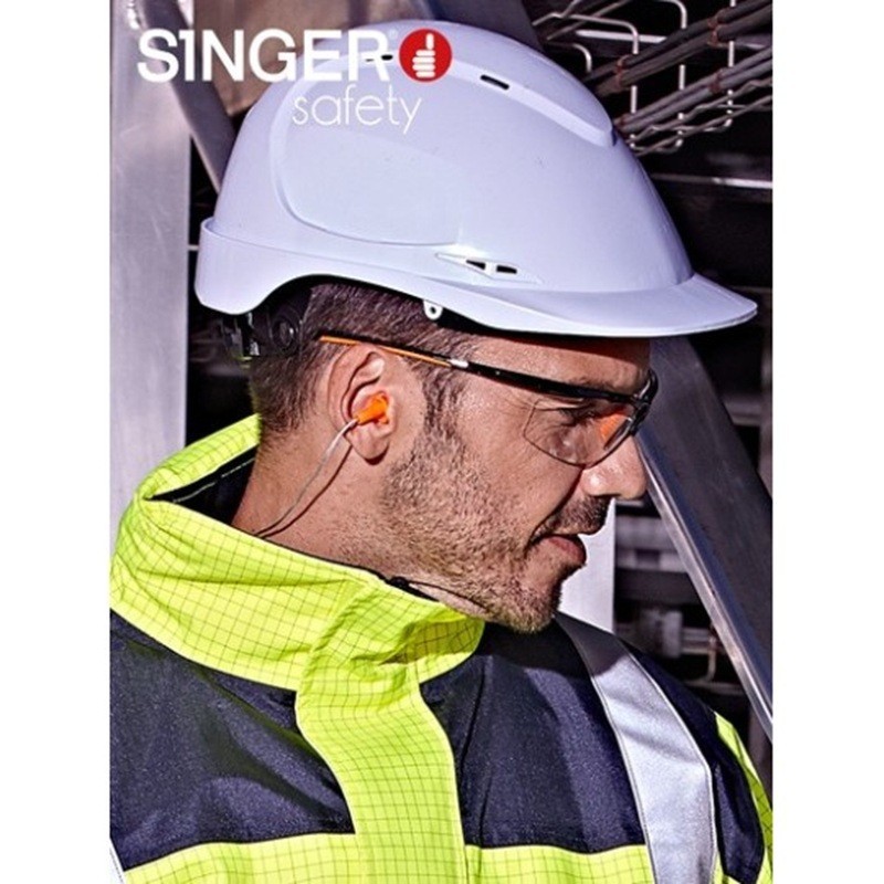 Bouchons d’oreille SNR 32 dB avec cordon – Boîte 200 paires HGB25C200