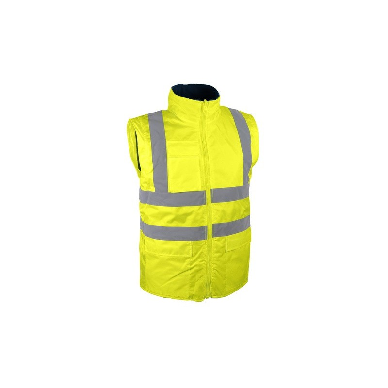parka haute visibilite jaune veste et manche amovibles protection 4x1