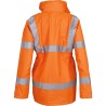 Veste coupe vent imperméable femme cintrée haute visibilité jaune ou orange - 2