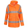 Veste coupe vent imperméable femme cintrée haute visibilité jaune ou orange - 1