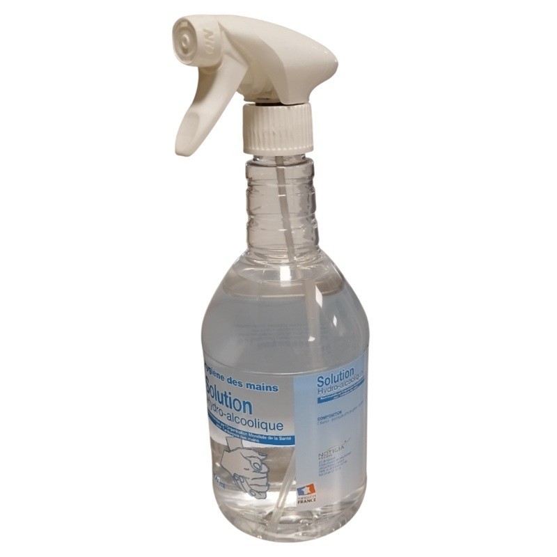 SOLUTION HYDROALCOOLIQUE - HYGIENE DES MAINS - PULVERISATEUR 800ML -1