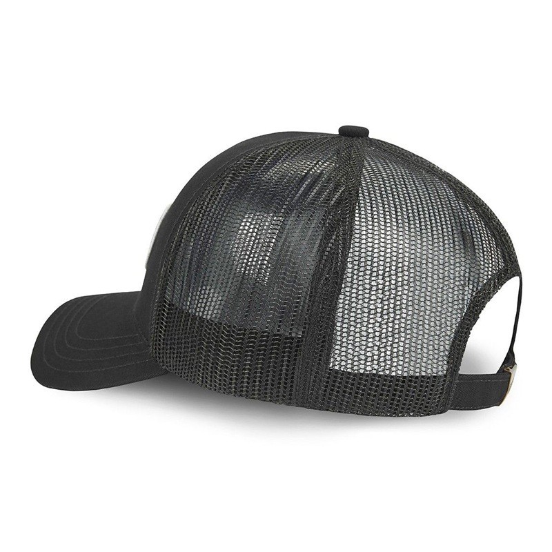 Vue arrière avec filet mesh de la casquette Trucker LOFB Noire