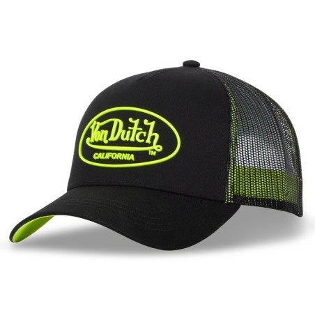 Vue de face de la casquette Trucker DOM Von Dutch personnalisable