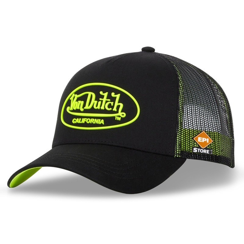 Exemple de casquette Trucker DOM Von Dutch personnalisée avec logo entreprise