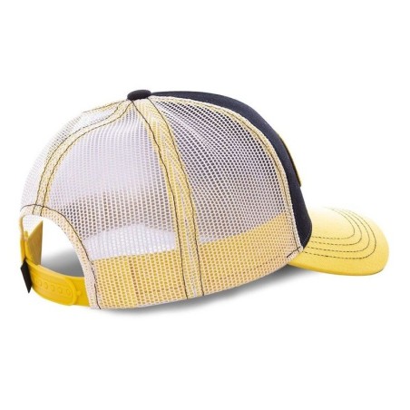 Vue arrière avec filet mesh de la casquette Von Dutch Trucker COLORS Jaune et Noire