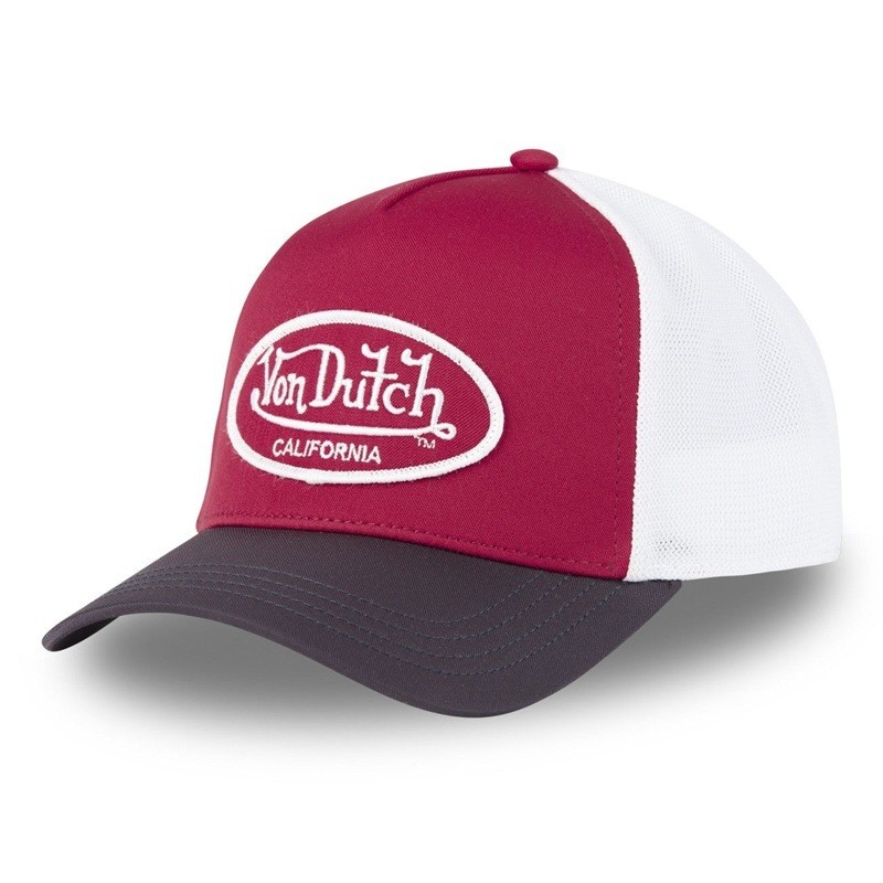Vue de face de la casquette Trucker POLY Von Dutch personnalisable