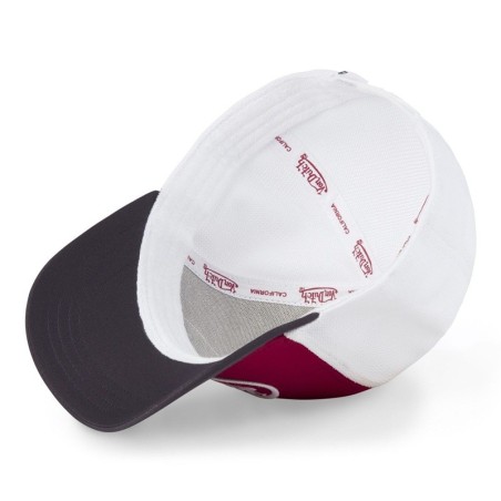 Casquette Trucker POLY Von Dutch personnalisable couleur rouge, bordeaux et blanche