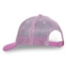 Vue arrière avec filet mesh de la casquette Trucker LOFB Rose