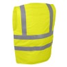Gilet haute visibilité multirisques jaune Singer GILMRJ 4 bandes rétro-réfléchissantes vue dos