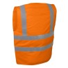 Gilet haute visibilité multirisques orange Singer GILMRO 4 bandes rétro-réfléchissantes vue dos