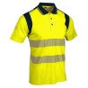 Polo haute visibilité jaune Singer POLMA avec 2 bandes réfléchissantes segmentées vue face