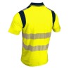 Polo haute visibilité jaune Singer POLMA 2 bandes rétro-réfléchissantes segmentées vue dos