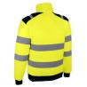 Veste polaire haute visibilité jaune Singer POLGA 300 g/m² bandes rétro-réfléchissantes vue dos