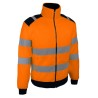 Veste polaire haute visibilité orange Singer POLGO 300 g/m² avec bandes réfléchissantes vue face