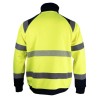 Sweat haute visibilité jaune LMA MIRE bandes rétro-réfléchissantes col montant vue dos