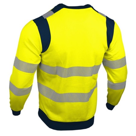 sweat haute visibilité jaune Singer SWITA bandes rétro-réfléchissantes segmentées vue dos
