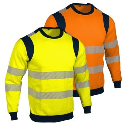 sweat haute visibilité EN ISO 20471 Singer SWITA et SWITO jaune et orange avec bandes réfléchissantes segmentées