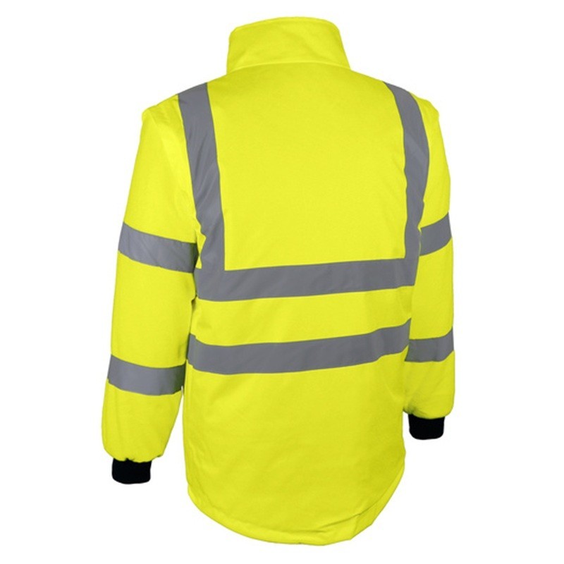 Dos blouson haute visibilité jaune manches polaire VEROME Singer