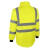 Dos blouson haute visibilité jaune manches polaire VEROME Singer