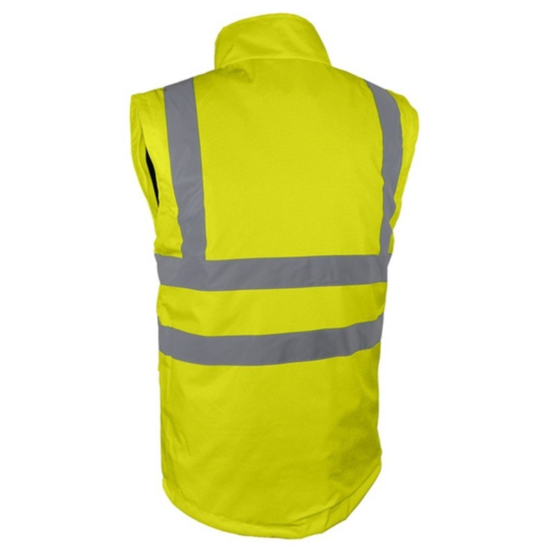 Dos gilet haute visibilité jaune sans manches VEROME Singer