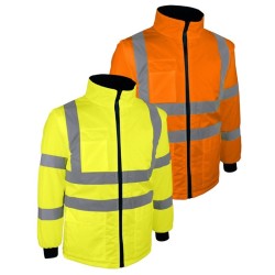 Blouson gilet haute visibilité 2 en 1 manches polaire VEROME VEROMO Singer Safety