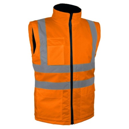 Gilet haute visibilité orange sans manches VEROMO Singer