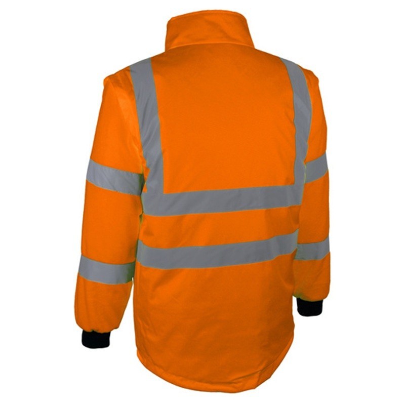 Dos blouson haute visibilité orange manches polaire VEROMO Singer