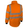 Dos blouson haute visibilité orange manches polaire VEROMO Singer