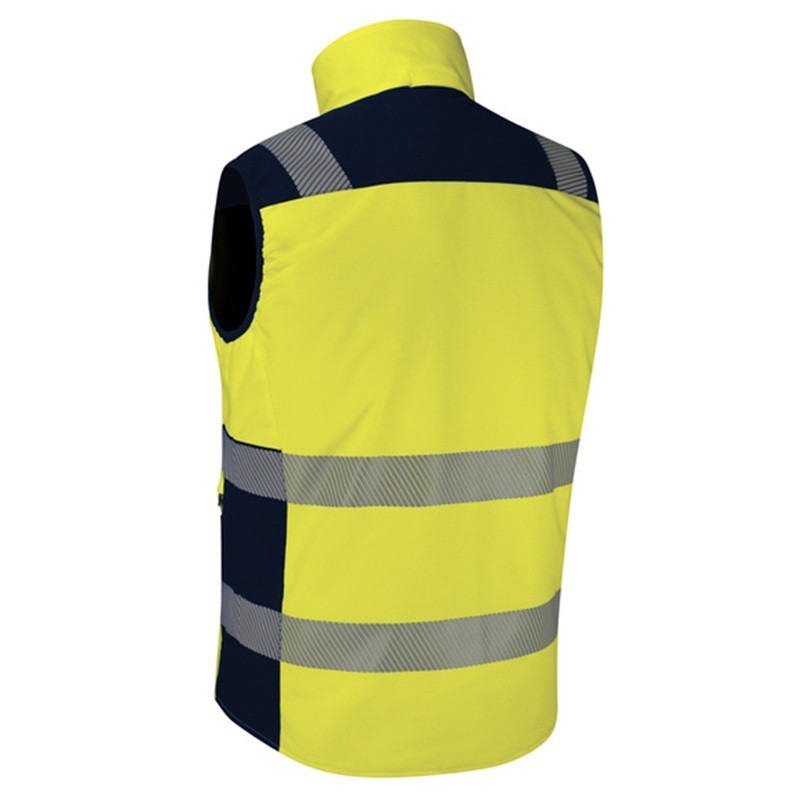 Dos du gilet haute visibilité matelassé jaune GREMIA Singer