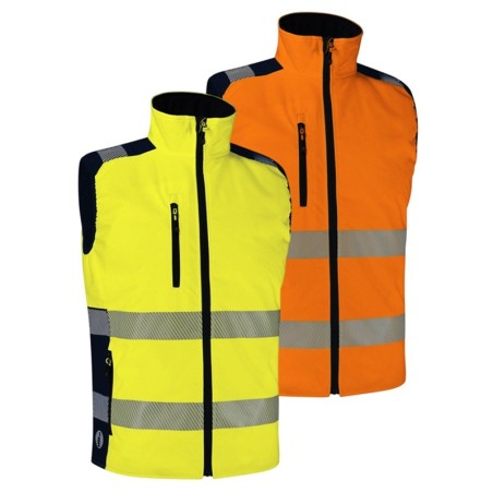 Gilet haute visibilité EN ISO 20471 matelassé sans manches jaune GREMIA et GREMIO Singer Safety