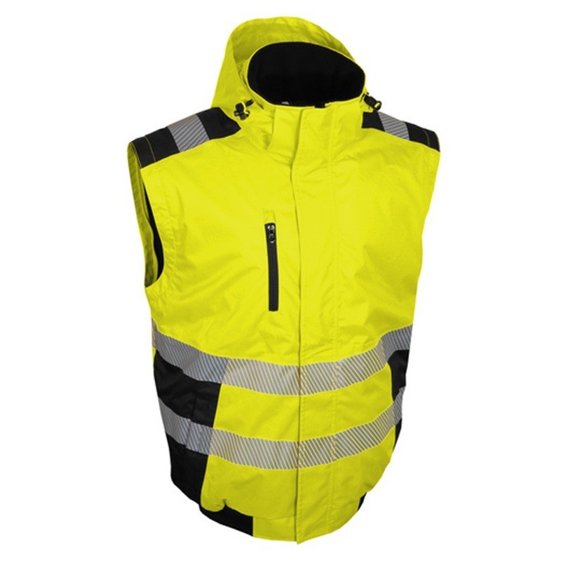 Gilet haute visibilité jaune sans manches BRAVA Singer