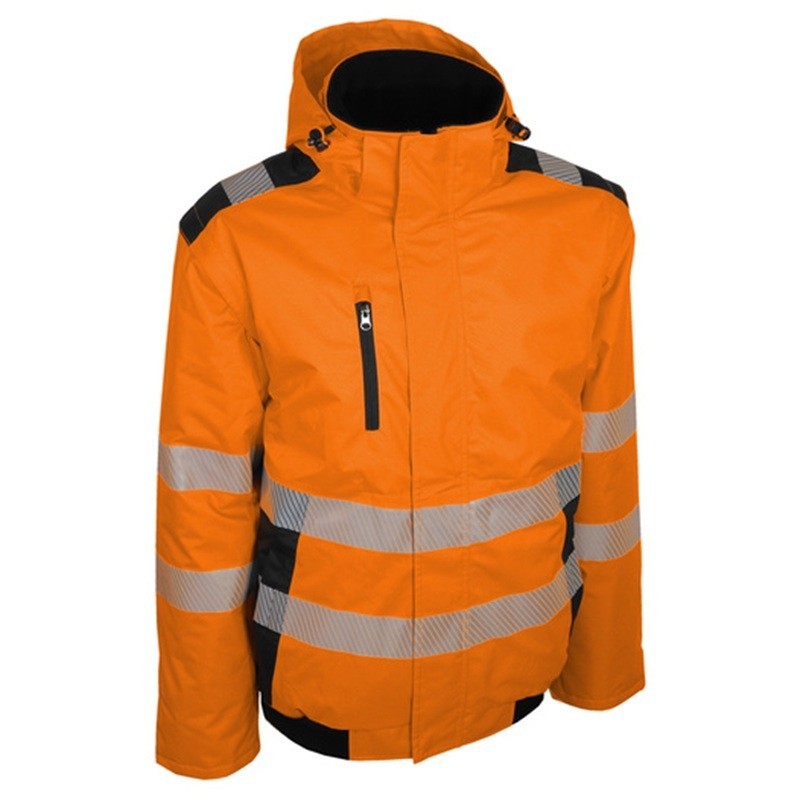 Blouson haute visibilité orange manches amovibles BRAVO Singer