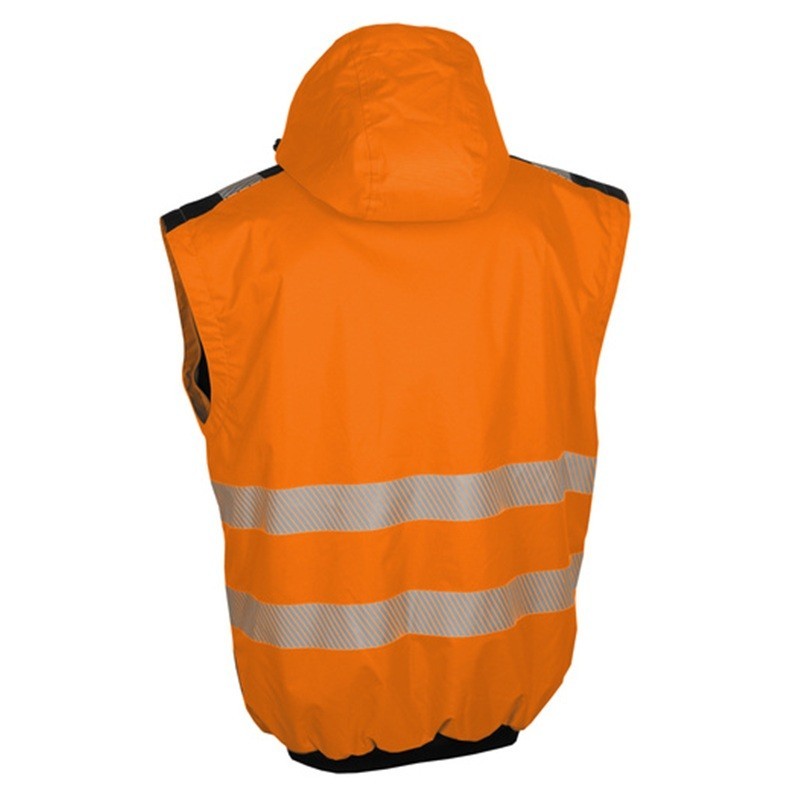 Dos gilet haute visibilité orange BRAVO Singer