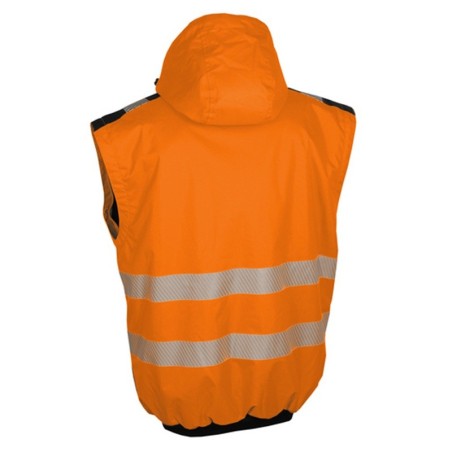 Dos gilet haute visibilité orange BRAVO Singer