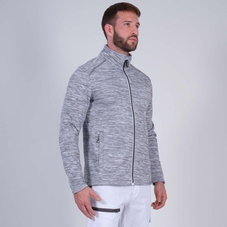 Gilet de travail Lenny North Ways porté blanc chiné