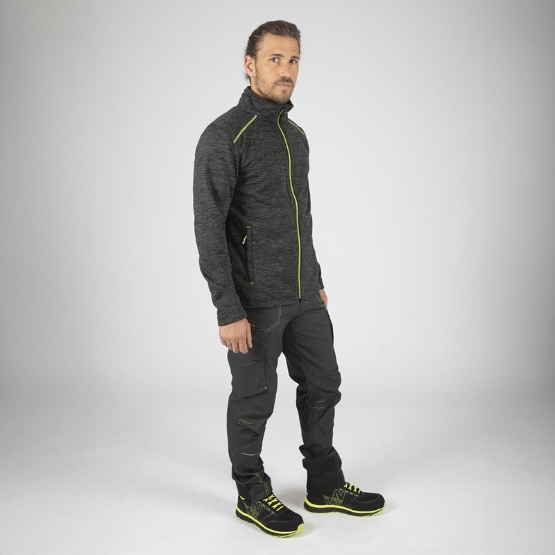 Veste de travail homme gris chiné Lenny North Ways portée