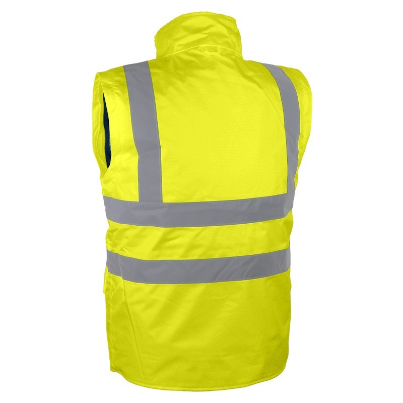 Dos gilet haute visibilité jaune PIAMA Singer