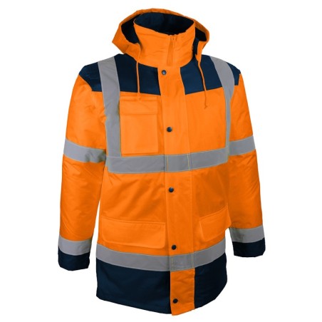 Parka haute visibilité orange manches amovibles PIAMO Singer