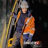 Parka haute visibilité 5 en 1 Singer portée sur chantier