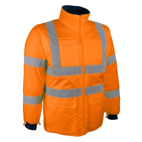 Veste haute visibilité orange amovible parka PIAMO Singer