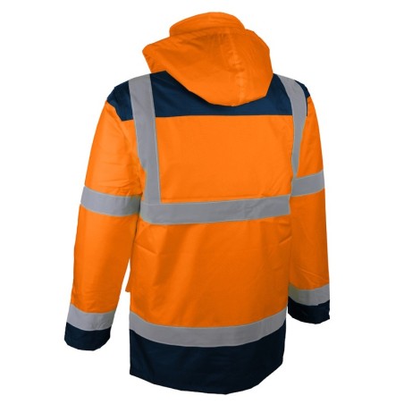 Dos parka haute visibilité orange PIAMO Singer