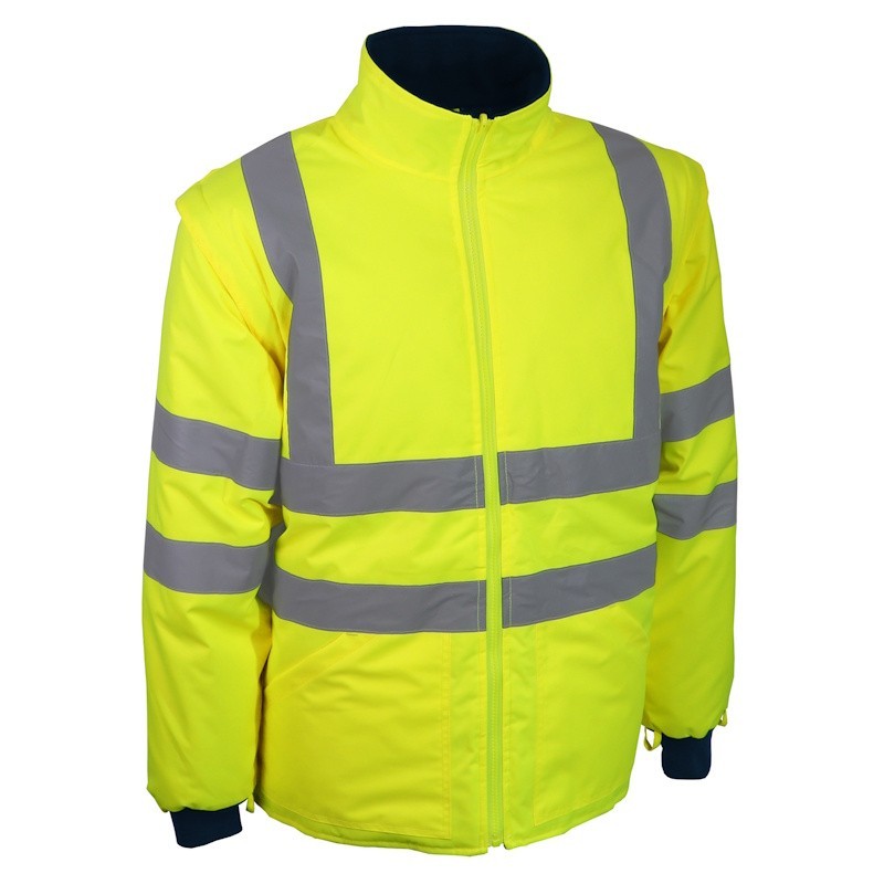 Veste haute visibilité jaune amovible parka PACA Singer