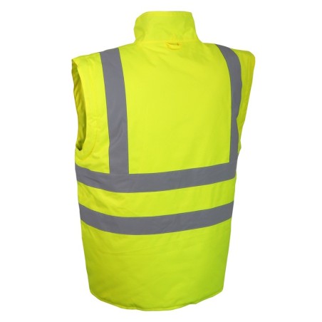 Dos gilet haute visibilité jaune PACA Singer