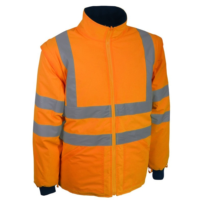 Veste haute visibilité orange amovible parka PACO Singer