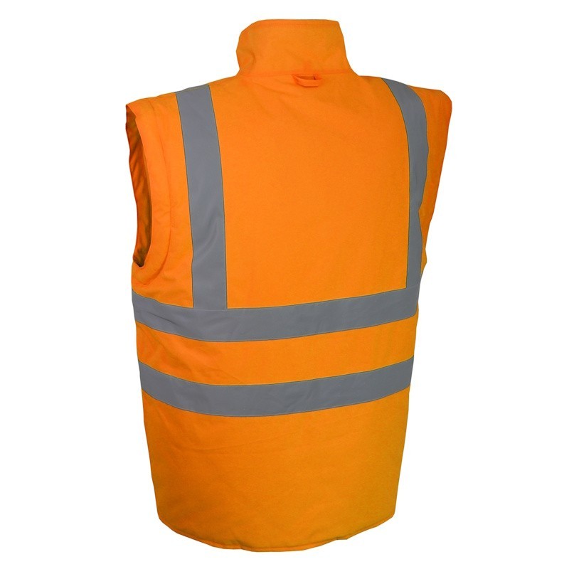 Dos gilet haute visibilité orange PACO Singer