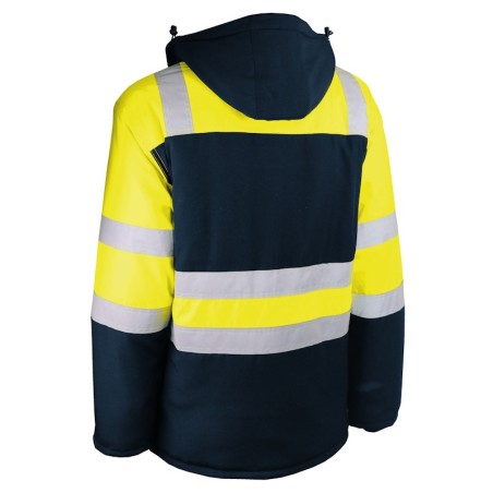 Dos parka haute visibilité jaune et bleu PARFRA Singer