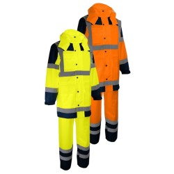 Complet de pluie haute visibilité imperméable VILA VILO SINGER veste et pantalon jaune