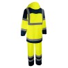 Complet de pluie haute visibilité jaune avec bandes réfléchissantes veste pantalon