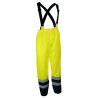 Pantalon de pluie haute visibilité jaune à bretelles SINGER PIVA